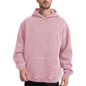 Sweat à capuche super doux lavé à l'acide pour hommes haut vintage surdimensionné avec impression numérique 100% coton sweat-shirt de mode d'hiver - Product Image 6