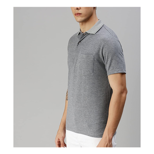 Camiseta lisa de alta calidad 52% poliéster 48% algodón, Polo de manga corta para entrenamiento de senderismo y caza, venta al por mayor - Product Image 3