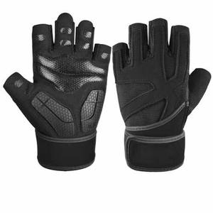 Nouveauté Gants de sport légers en polyester demi-doigt pour l'entraînement fitness, haltérophilie, fermeture à lacets pour hommes et femmes - Product Image 4