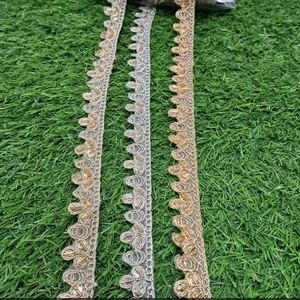 Encaje Elegante con Cuentas de Perlas y Cristales para Decoración de Vestidos, Tela de Encaje con Cuentas Brillantes para Proyectos de Moda y Hogar - Product Image 1