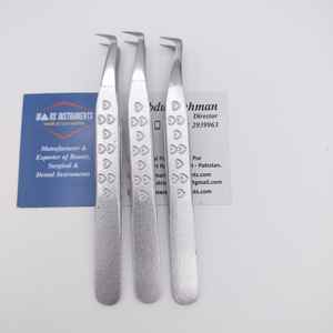 Pinzas para pestañas con mango de diseño en forma de corazón, pinzas de volumen de arranque sostenibles de acero inoxidable para pestañas - Product Image 6