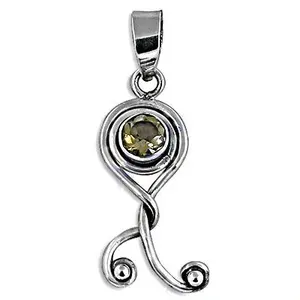 Pendentif géométrique en or 14 carats plaqué rhodium pour femmes, argent sterling 925 avec perle d'eau douce, turquoise, citrine, bijoux en pierres précieuses - Product Image 2