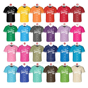OEM Service Online Sale Breathable Plus Size Baseball Jersey Customizable Unique Design Low Price 100% Polyester - Product Image 1