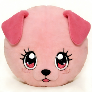 Dog face plush <b>pillow</b>, Round puppy plush toy, Cute dog plush ball, Orange puppy stuffed cushion - Product Image 2