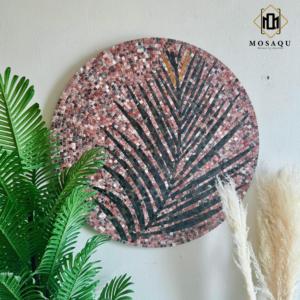 Art mural en pierre inspiré de la nature pour les accents muraux inspirés de la feuille de thé de décoration intérieure abstraite - Product Image 1