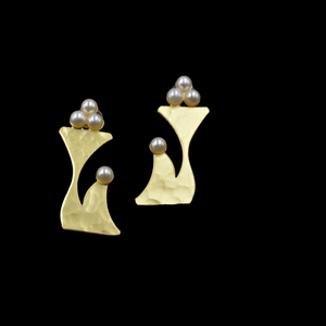 Nouvelles boucles d'oreilles tendance 2025, fabricant et fournisseur, boucles d'oreilles à clous en pierre plaquées or - Product Image 1