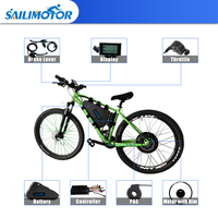 Kit de conversion de vélo électrique Sailimotor 1500W 2000W 3000W 48V 52V 60V 72V avec batterie triangulaire en option