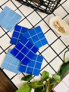 Sous-verre en mosaïque carrée personnalisé, tapis de boisson, protection de table de cuisine, porte-gobelet à café, accessoires de bar, décoration d'intérieur - Product Image 4