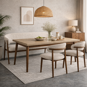 Banc de salle à manger moderne rembourré, structure en bois, utilisation en appartement, écologique, durable, mobilier de salle à manger pour la maison, contrat hôtelier - Product Image 2