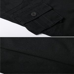 Nouveau pantalon cargo formel pour homme 2025, grande taille, coupe droite, respirant, en polyester/coton, avec cordon de serrage, mi-longueur - Product Image 3