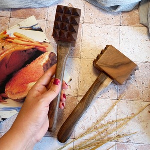 Premium Quality Wooden <b>Meat</b> <b>Mallet</b> for Steak Preparation Tenderizer Tool Kitchen Wood Hammer Best Price - Product Image 2
