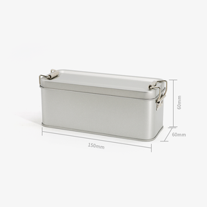 थोक कस्टम टिनप्लेट भोजन ग्रेड कुकी कैंडी भंडारण आयताकार बिस्कुट धातु टिन बॉक्स ढक्कन के साथ - Product Image 6