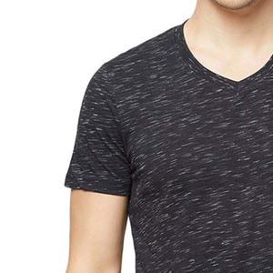 Nouveau T-shirt d'été pour homme à col en V, couleur unie, manches courtes, vente en gros, T-shirts à col en V pour homme, manches courtes, 100% coton, vierge - Product Image 6