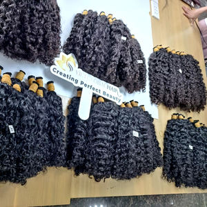 100% Original vietnamien naturel cheveux humains meilleure qualité birman bouclés tressage cheveux bruts faisceaux en gros prix usine - Product Image 6