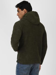 Sherpa polar pullover Hombres sudaderas con capucha hechas a medida estilo pesado grueso invierno cálido unisex capucha logotipo personalizado - Product Image 4