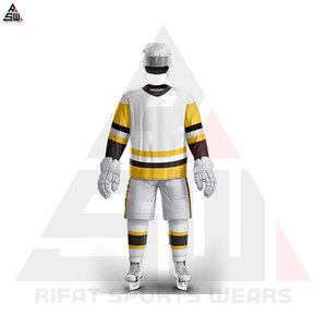 Prix d'usine sur mesure de qualité supérieure prix raisonnable uniforme de hockey sur glace 100% tissu polyester uniforme de hockey sur glace - Product Image 5