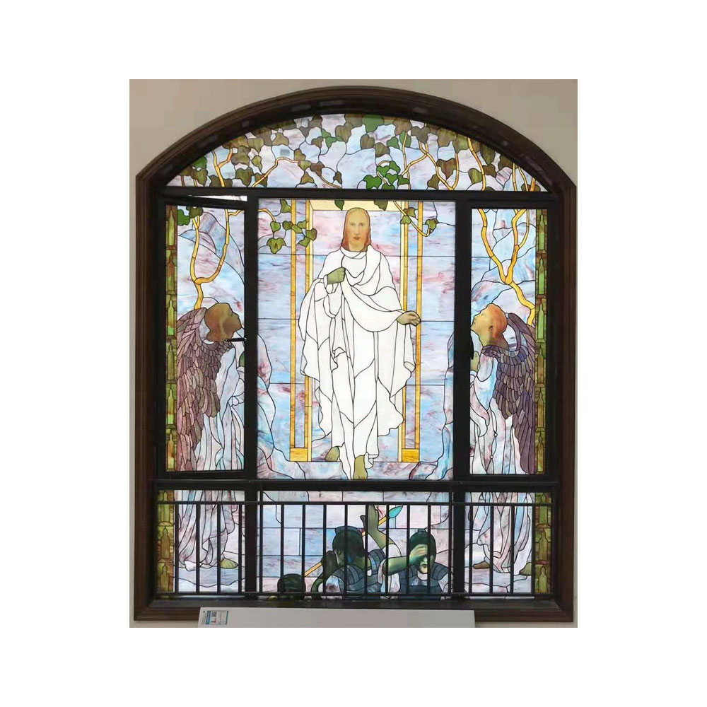 Luxury art stained glass panels window sheets decoration skylight patterns for church