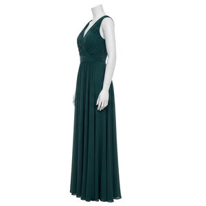 Robe de soirée sans manches à col en V pour les fêtes d'été, tissu doux, élégante, vêtements pour femmes, confortable, décontractée, vêtements de mode pour événements - Product Image 2