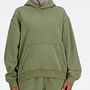 Top à capuche en coton polaire éponge française personnalisé pour femmes pour l'hiver 100% col à capuche en coton avec logo sur le devant - Product Image 5