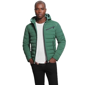 Veste longue bouffante d'hiver de haute qualité pour hommes, logo personnalisé, support de luxe rempli de coton, tissu à bulles respirant et chaud - Product Image 1
