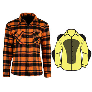 Camisa de Franela a Cuadros para Hombre, Camiseta de Protección Personalizada para Motociclistas, Camisa de Montar Blindada, Ropa de Seguridad Mejorada - Product Image 2