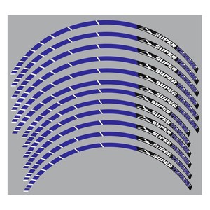 Adesivi per Moto Yamaha Super Tenere, Strisce Adesive Blu Compatibili con Cerchi da 17-19 Pollici - Product Image 3