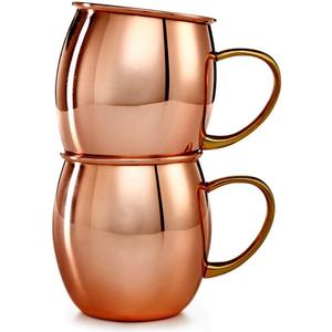 Ensemble de tasses en métal de style américain de haute qualité boissons gazeuses en cuivre de qualité exclusive caboteur en bois paille tasses en cuivre de qualité supérieure ventes - Product Image 5