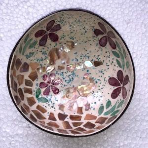 Cuenco de coco con concha incrustada para la madre de la perla, recipiente para llaves, mesa de entrada, contenedor de dulces, soporte para frutos secos, venta al por mayor - Product Image 6