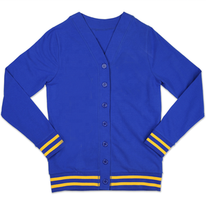 Cárdigan de punto con botones personalizados Unisex, suéter informal de moda para mujer, parche bordado con patrón universitario, estilo universitario - Product Image 1