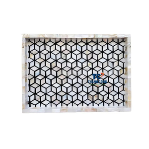 Recién llegado, BANDEJA DE MADRE DE PERLA, artesanía de Vietnam, Ideal para regalos de Ramadán, uso de mesa de comedor y presentación de vacaciones - Product Image 2