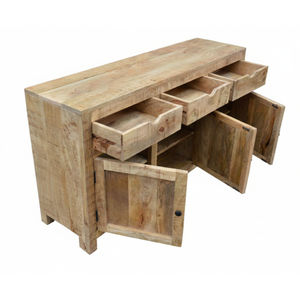 Nordic Industrial Style Modular Adjustable Height Handmade Durable Solid Antique Mango Wood <b>Sideboard</b> for Farmhouse Dining - Product Image 3
