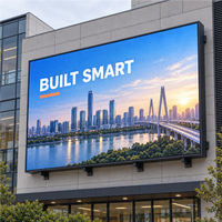 Écran mural LED couleur pleine P5, mur vidéo LED extérieur 960x960mm pour intégration multimédia architecturale de façade de bâtiment commercial