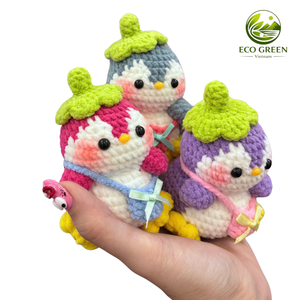 Cute Crochet Animal Plush Keychain Handmade Mini Yarn Pendant Fashion Bag Charm Gift for Birthday Holiday - Product Image 3