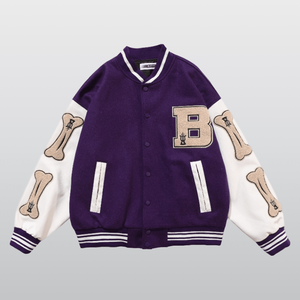 Logo personnalisé Laine Chenille Broderie Baseball Letterman Collage Baseball Vestes Hommes Vintage Blanc En Cuir Manches Varsity Veste - Product Image 3