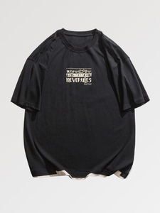 T-shirts de style baggy de qualité supérieure en coton doux lourd surdimensionné épaule tombante manches courtes séchage rapide impression de haute qualité - Product Image 3