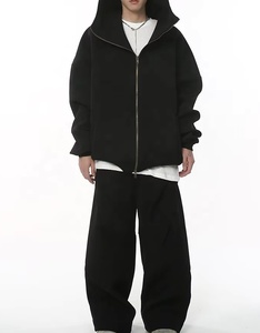 Vintage High Street Double Zip-up <b>Cardigan</b> Hoodies Set - Product Image 4