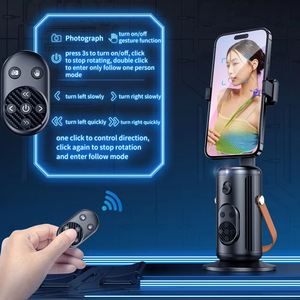 Supporto per telefono di tracciamento automatico del viso 360 il controllo gestuale della luce di riempimento di rotazione per apparecchiature di Streaming universale - Product Image 4