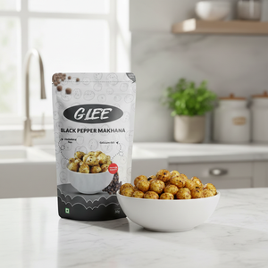 Nueces Makhana Tostadas Picantes con Sabor a Pimienta Negra, 50g, Sin Gluten, Bajas en Grasa, en Bolsa Doypack - Product Image 3