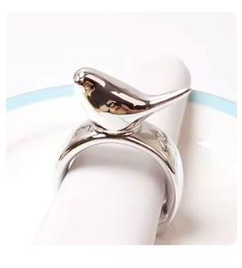 Décoration de table rond de serviette maison cuisine restaurants et hôtel métal oiseau thème rond de serviette meilleure vente à bas prix - Product Image 2