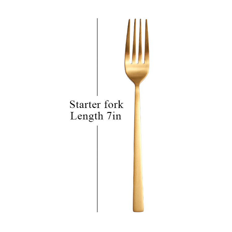 matte gold-dessert fork