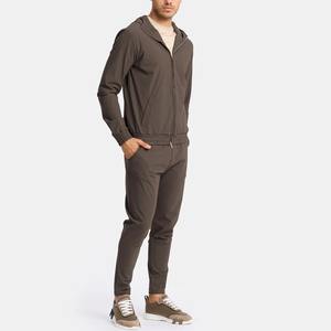 Ensemble de vêtements de sport unisexe décontracté de haute qualité, personnalisé, respirant, en coton extensible, veste zippée intégrale, capuche, pantalon coupe classique, automne - Product Image 2