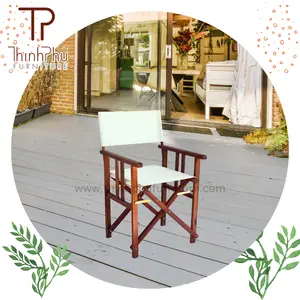 Folding Garden Chair Bar Furniture Director Outdoor chair with Soild wood type Vietnam Supplier