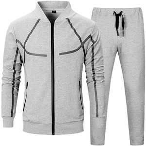 Ensembles de survêtements de sport d'hiver pour hommes, meilleur design, grande taille, OEM personnalisé, poids lourd, séchage rapide, respirant, polaire, coupe-vent - Product Image 5
