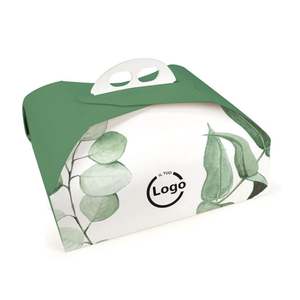 Customized Kraft Corrugated Cake <b>Boxes</b> with Handle Glossy Lamination 4 Colors Eco-Friendly - Product Image 2