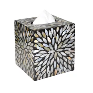 Caja de Madera para Pañuelos con Incrustaciones de Madreperla, Decoración Vintage para el Hogar, para Mesa, de Vietnam - Product Image 1