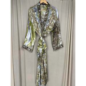 Recycled Silk Sari Women's Boho Chic Vintage <b>Beach</b> Cover Dress <b>Robe</b> for Resort Wear Gypsy House Kimono for Lounge Swimsuit Up's - Product Image 3