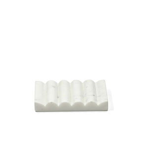 Porte-savon en marbre blanc au prix le plus bas pour une utilisation dans les salles de bains à la maison et dans les hôtels Beaux et robustes motifs de pierre naturelle - Product Image 1