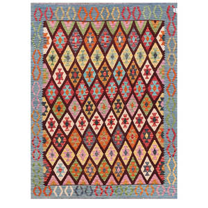 พรมกิลิม ไมมาณา อัฟกานิสถาน ขนาด 239 x 183 ซม. พรมปูพื้นและชุดพรม - Product Image 1