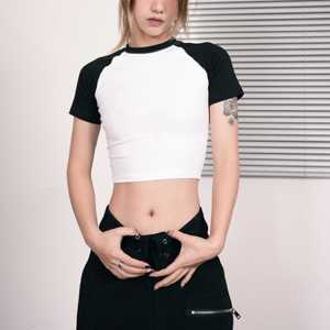 2025 verano al por mayor Loungewear mujeres de secado rápido Spandex camiseta Casual y cómoda Camiseta corta para mujer - Product Image 2