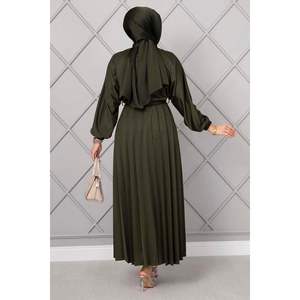 Begonia Vestido Hijab Plisado Caqui - Product Image 5